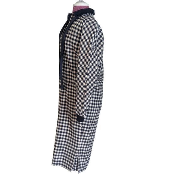 Valentino Vintage Black and White Long Sleeve Collar Button Dress IT 40 US 4 - Picture 2 of 8
